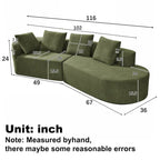 Christopher Knight Home - Olivia Curved Foam Sofa Set - 116L