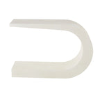 Wooden C-Shaped Console Table - White - Roche River Decor - 12W x 44L x 25H