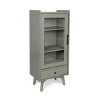 Modern Bathroom Storage Cabinet with Glass Door & Double Adjustable Shelves and Drawer