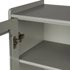 Modern Bathroom Storage Cabinet with Glass Door & Double Adjustable Shelves and Drawer