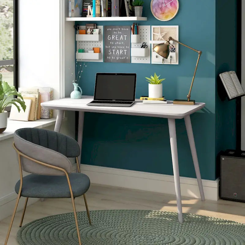 Domina Contemporary 47-inch Beveled Edge Computer Desk by Furniture of America