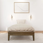 Plank and Beam Twin-Size Platform Bed