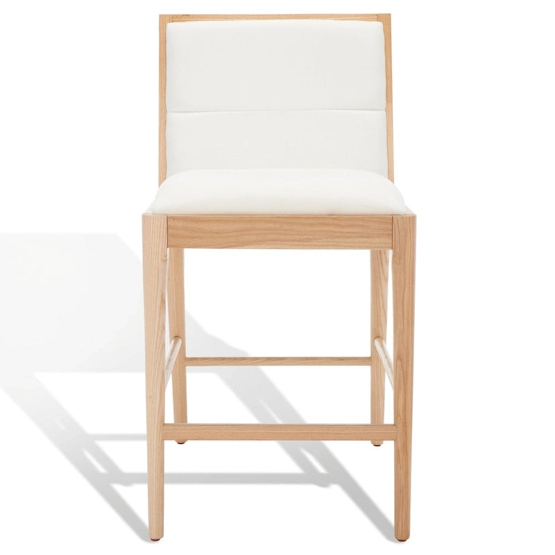 SAFAVIEH Couture Vonne Linen Counter Stool (Set of 2) - 19Wx22Dx36H
