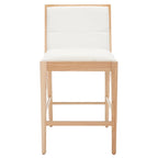 SAFAVIEH Couture Vonne Linen Counter Stool (Set of 2) - 19Wx22Dx36H
