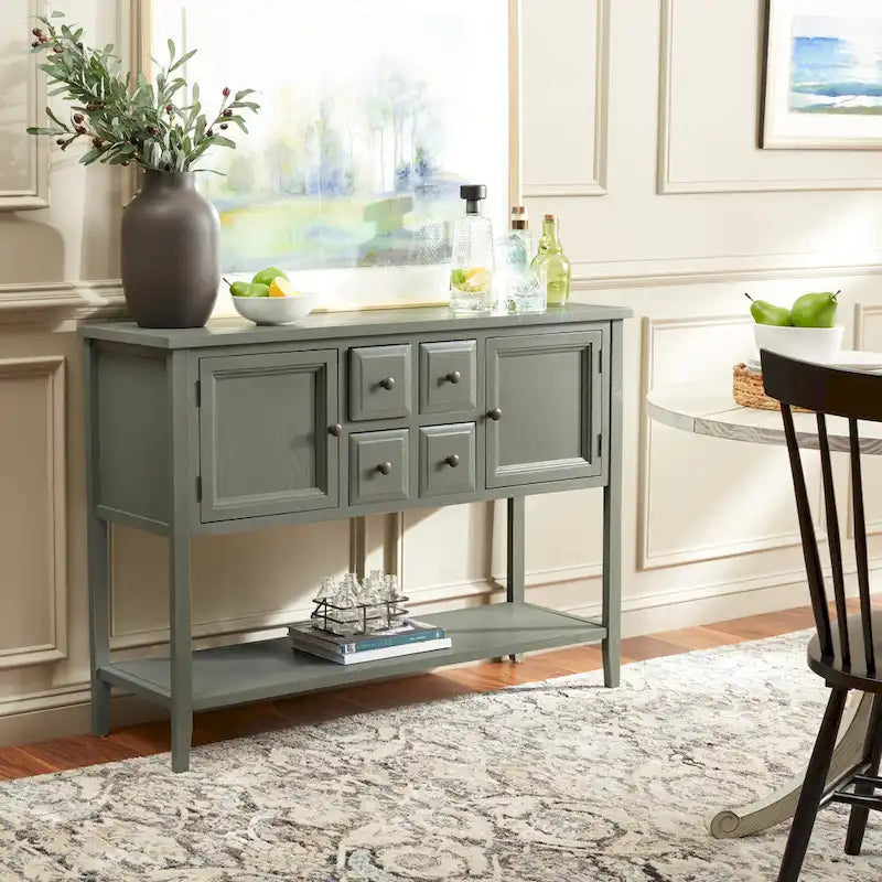 SAFAVIEH Milenija Oak Finish Storage Sideboard - 45.7 x 15 x 34 - 17Wx48Dx22H