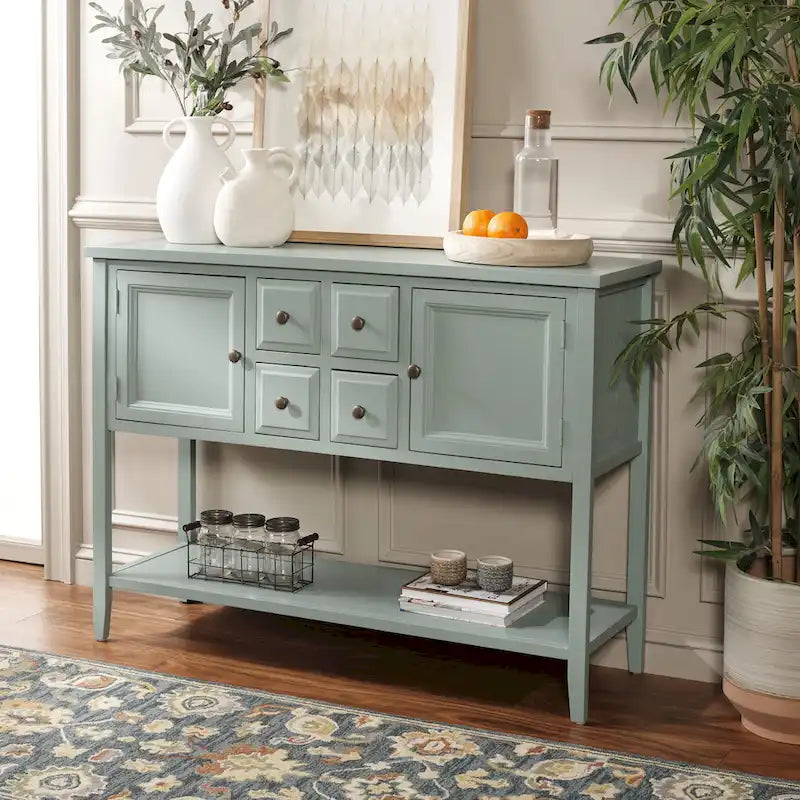 SAFAVIEH Milenija Oak Finish Storage Sideboard - 45.7 x 15 x 34 - 17Wx48Dx22H
