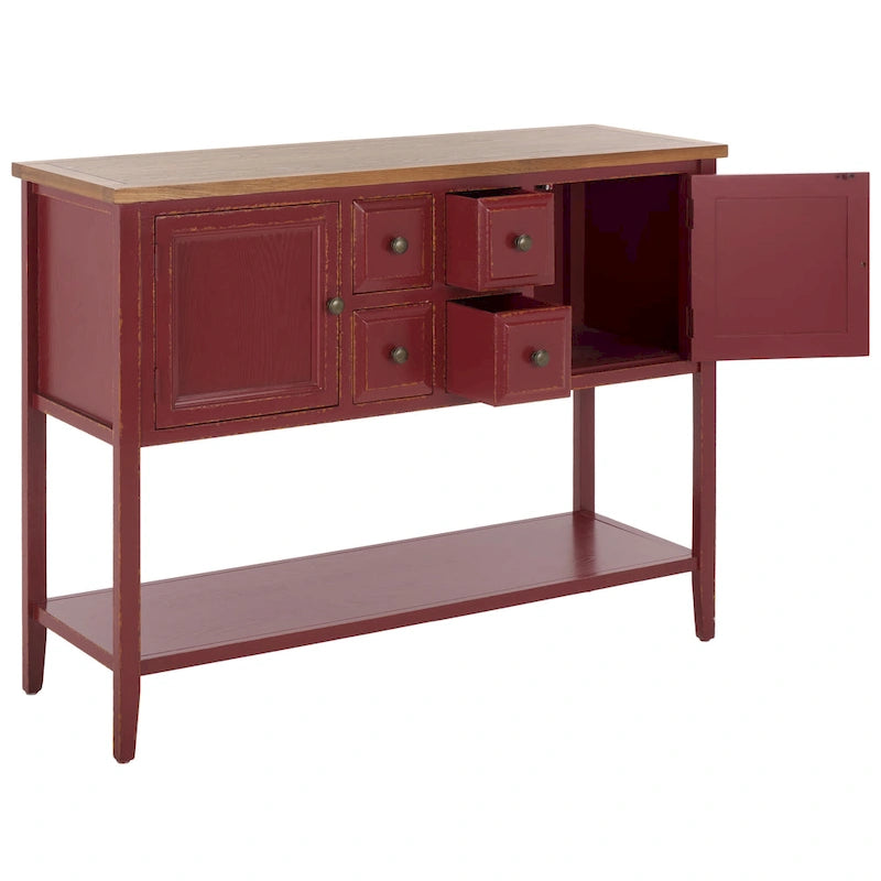 SAFAVIEH Milenija Oak Finish Storage Sideboard - 45.7 x 15 x 34 - 17Wx48Dx22H