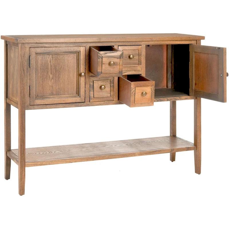 SAFAVIEH Milenija Oak Finish Storage Sideboard - 45.7 x 15 x 34 - 17Wx48Dx22H