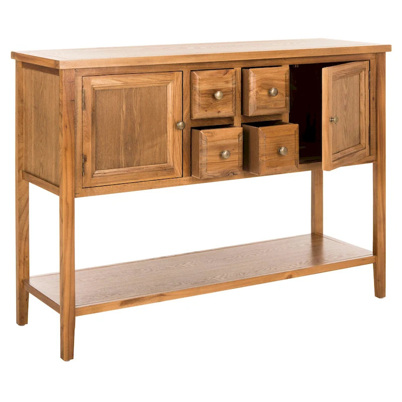 SAFAVIEH Milenija Oak Finish Storage Sideboard - 45.7 x 15 x 34 - 17Wx48Dx22H