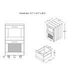 DH BASIC Rustic Grey 2-Drawer File Cabinet by Denhour