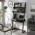 Tali Contemporary 2-Shelf Wall Leaning Desk with Drawer by Furniture of America