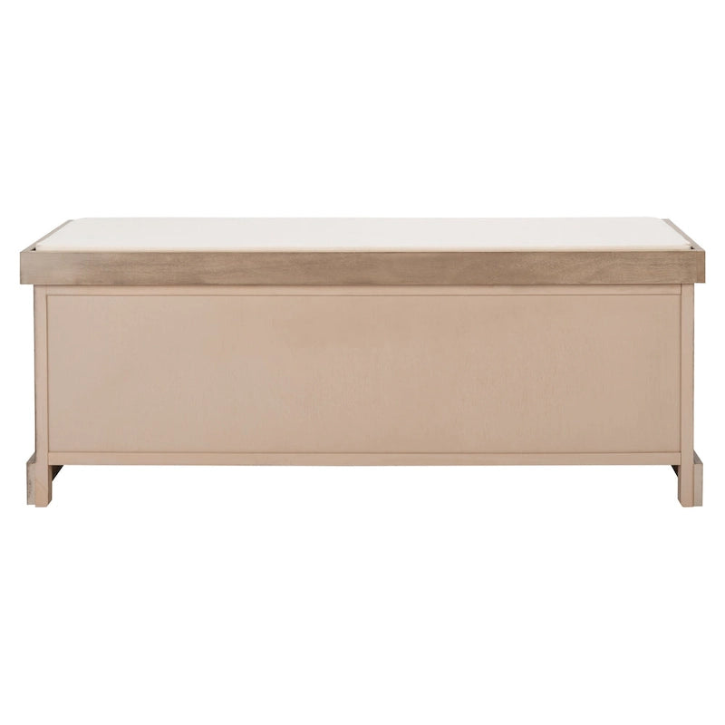 SAFAVIEH Fiorello 3-Drawer with Cushion Storage Bench - 47.3 W x 15 L x 19 H - 47Wx15Dx19H