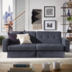 Palatka Full 80 Wide Tufted Fabric Convertible Futon by iNSPIRE Q Classic