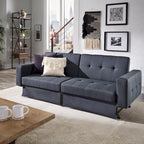 Palatka Full 80 Wide Tufted Fabric Convertible Futon by iNSPIRE Q Classic