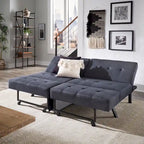 Palatka Full 80 Wide Tufted Fabric Convertible Futon by iNSPIRE Q Classic