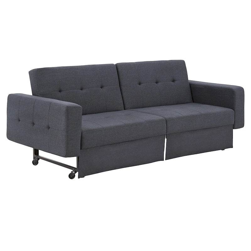 Palatka Full 80 Wide Tufted Fabric Convertible Futon by iNSPIRE Q Classic