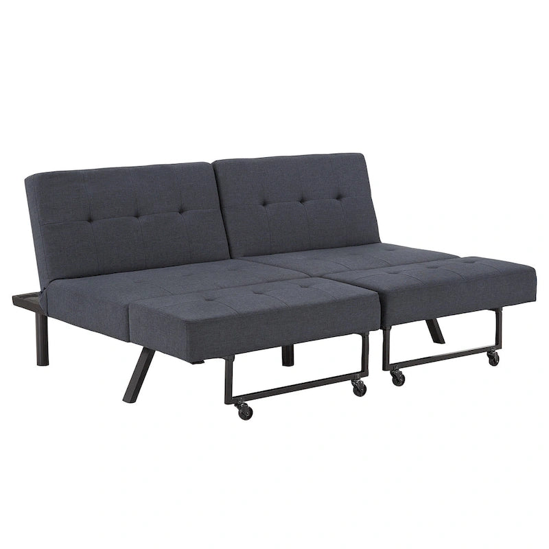 Palatka Full 80 Wide Tufted Fabric Convertible Futon by iNSPIRE Q Classic
