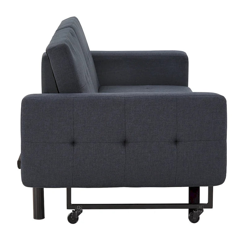 Palatka Full 80 Wide Tufted Fabric Convertible Futon by iNSPIRE Q Classic