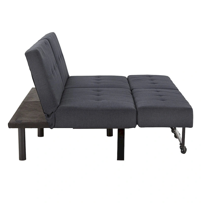 Palatka Full 80 Wide Tufted Fabric Convertible Futon by iNSPIRE Q Classic