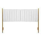 Silver Orchid Flohr Velvet Upholstered King Headboard