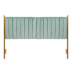 Silver Orchid Flohr Velvet Upholstered King Headboard