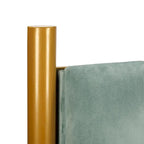 Silver Orchid Flohr Velvet Upholstered King Headboard