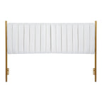 Silver Orchid Flohr Velvet Upholstered King Headboard
