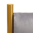 Silver Orchid Flohr Velvet Upholstered King Headboard