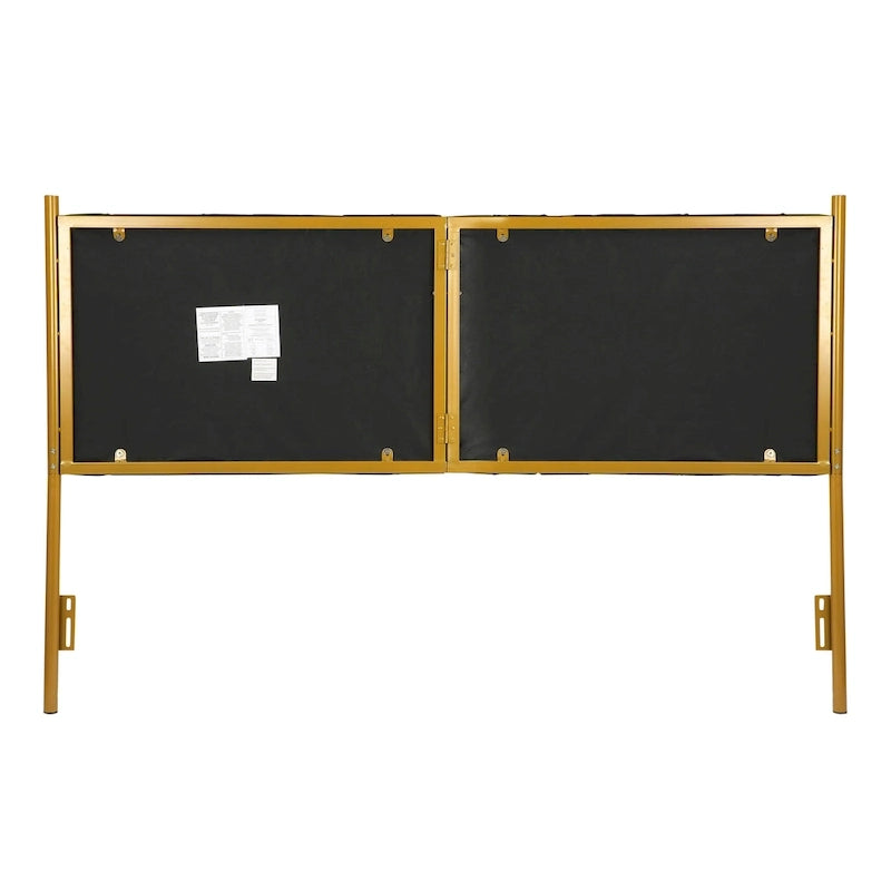 Silver Orchid Flohr Velvet Upholstered King Headboard