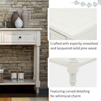 Daisy Series Wood Console Table with Two Drawers and Shelf - 13.80 x 35.43 x 29.90