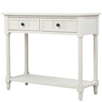 Daisy Series Wood Console Table with Two Drawers and Shelf - 13.80 x 35.43 x 29.90