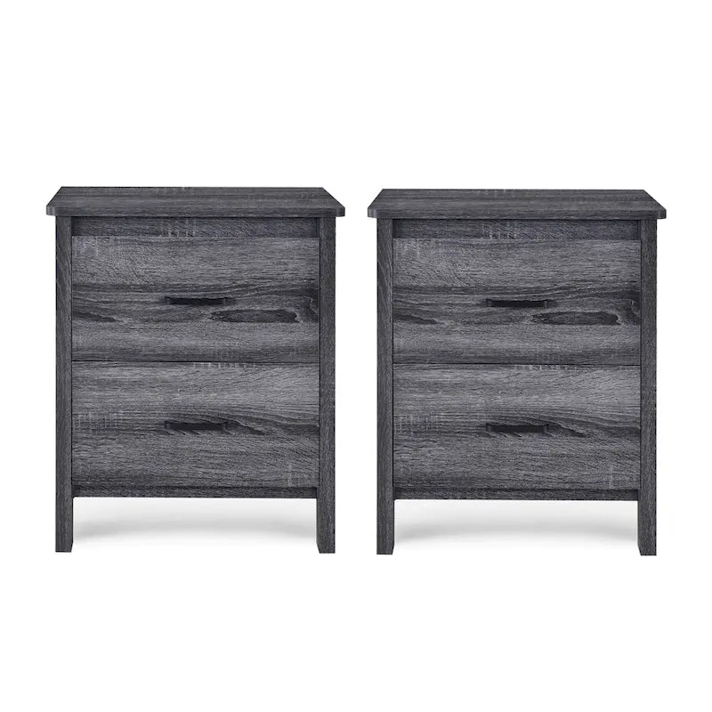 Olimont Faux Wood 2 Drawer Nightstands (Set of 2) by Christopher Knight Home