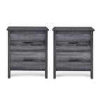 Olimont Faux Wood 2 Drawer Nightstands (Set of 2) by Christopher Knight Home