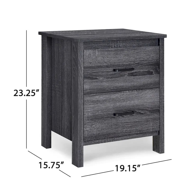 Olimont Faux Wood 2 Drawer Nightstands (Set of 2) by Christopher Knight Home