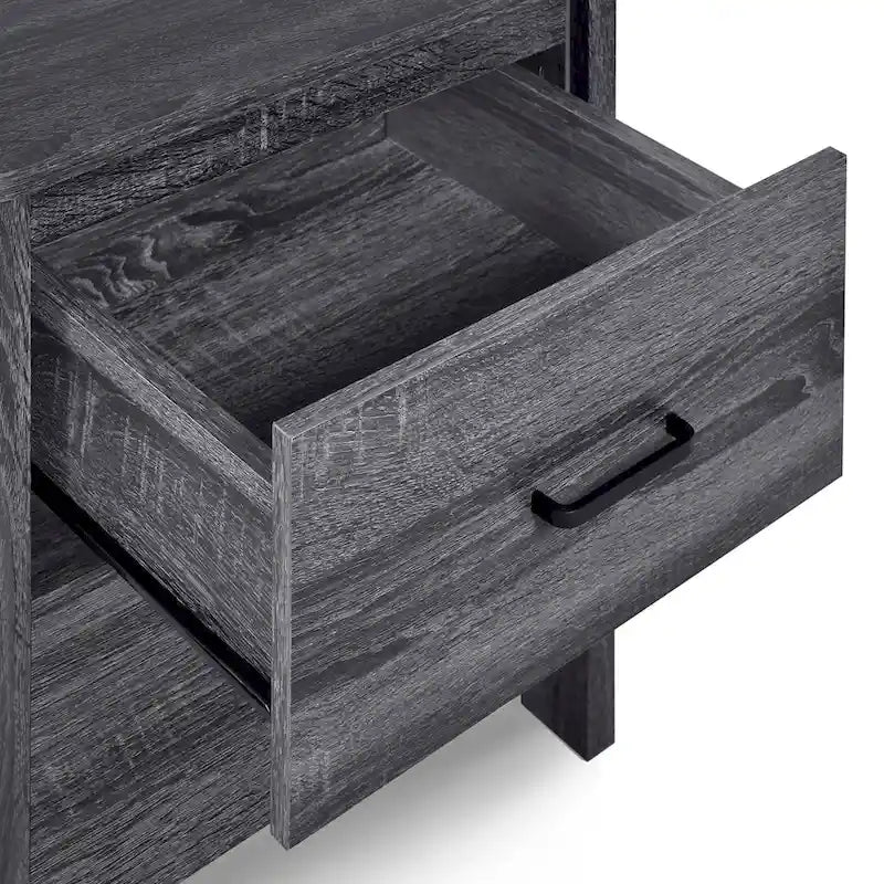Olimont Faux Wood 2 Drawer Nightstands (Set of 2) by Christopher Knight Home
