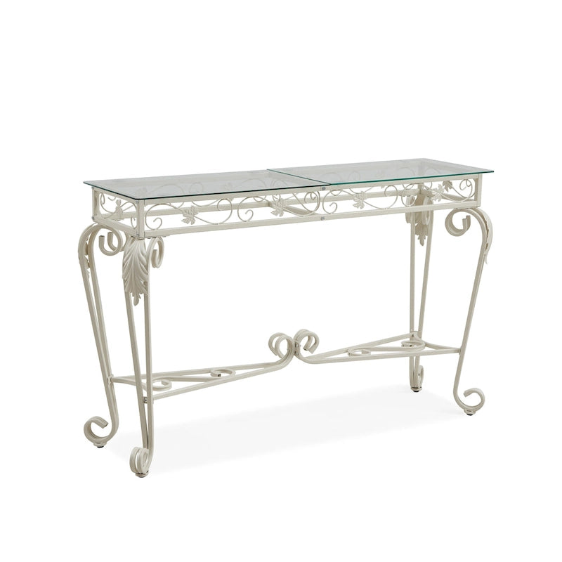 Fancy Glass and Metal Table for Entrance - 13.78 x 47.25 x 29.92