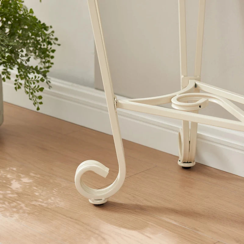 Fancy Glass and Metal Table for Entrance - 13.78 x 47.25 x 29.92