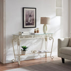 Fancy Glass and Metal Table for Entrance - 13.78 x 47.25 x 29.92