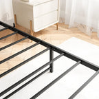Bookcase Storage Platform Bed with Charging Station