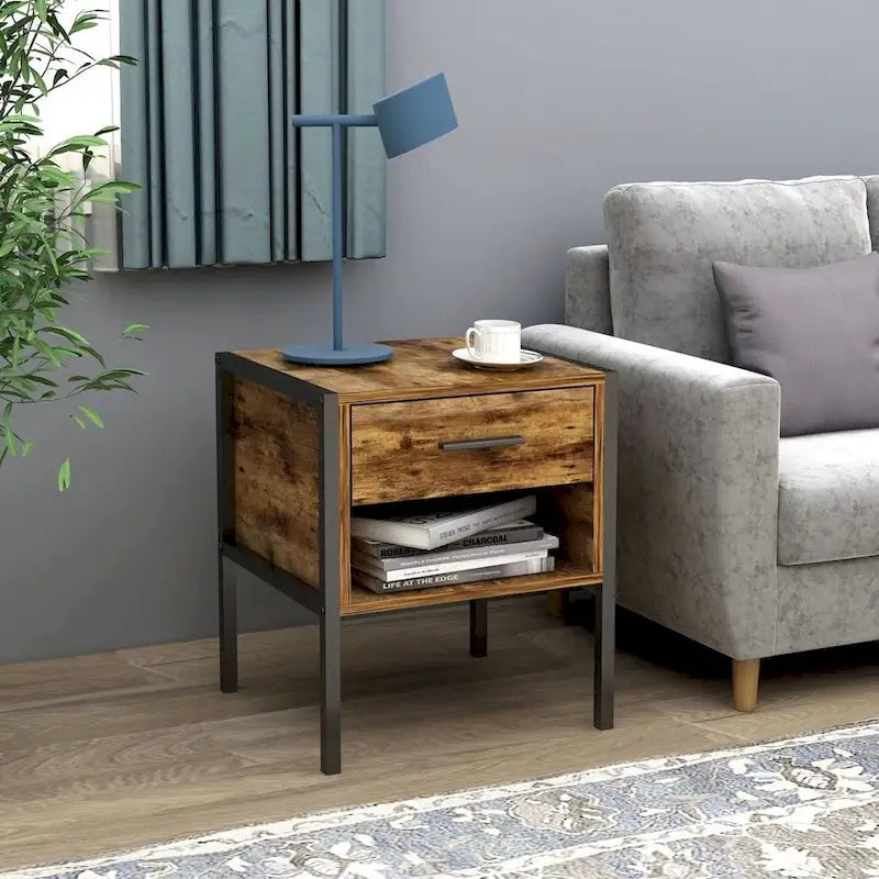 Industrial-style Nightstand (Set of 2)