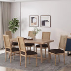 Regina French Country Wood and Cane Upholstered Dining Chair (Set of 6) by Christopher Knight Home