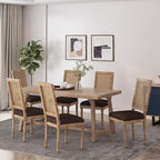Regina French Country Wood and Cane Upholstered Dining Chair (Set of 6) by Christopher Knight Home