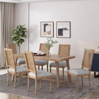 Regina French Country Wood and Cane Upholstered Dining Chair (Set of 6) by Christopher Knight Home