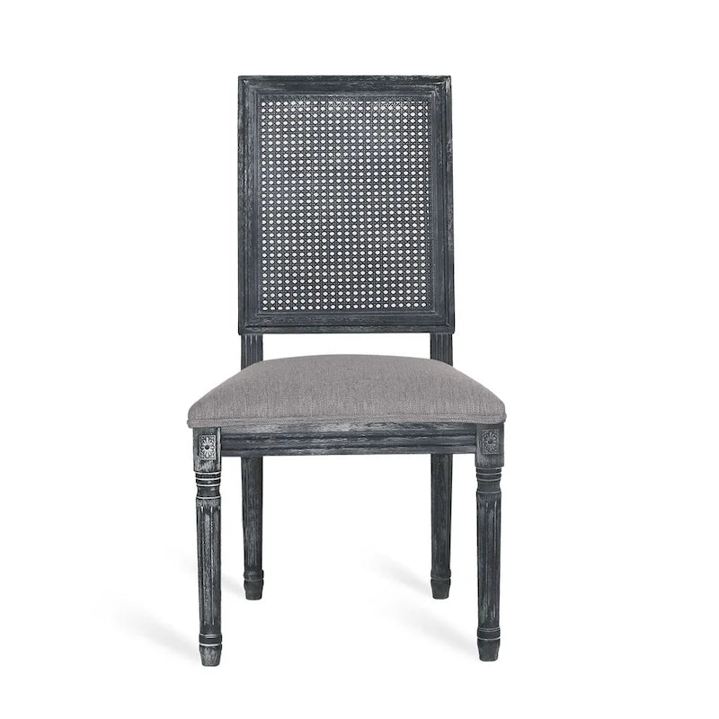 Regina French Country Wood and Cane Upholstered Dining Chair (Set of 6) by Christopher Knight Home