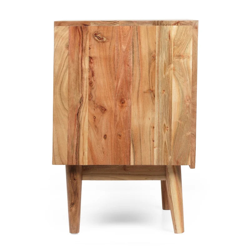 Eakins Handcrafted Boho Acacia Wood Nightstands (Set of 2) by Christopher Knight Home