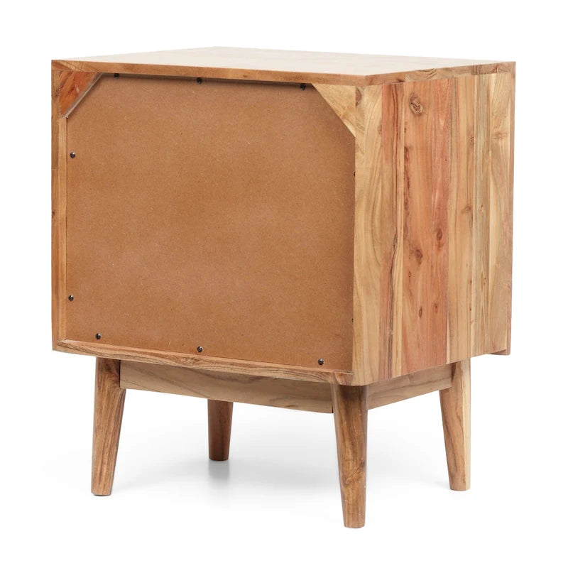 Eakins Handcrafted Boho Acacia Wood Nightstands (Set of 2) by Christopher Knight Home