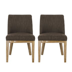 Camas Fabric Upholstered Wood Dining Chairs (Set of 2) by Christopher Knight Home