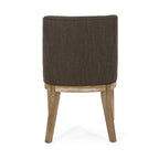 Camas Fabric Upholstered Wood Dining Chairs (Set of 2) by Christopher Knight Home