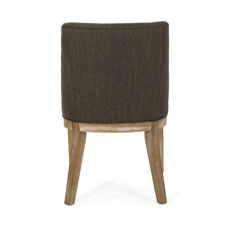 Camas Fabric Upholstered Wood Dining Chairs (Set of 2) by Christopher Knight Home