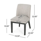 Camas Fabric Upholstered Wood Dining Chairs (Set of 2) by Christopher Knight Home